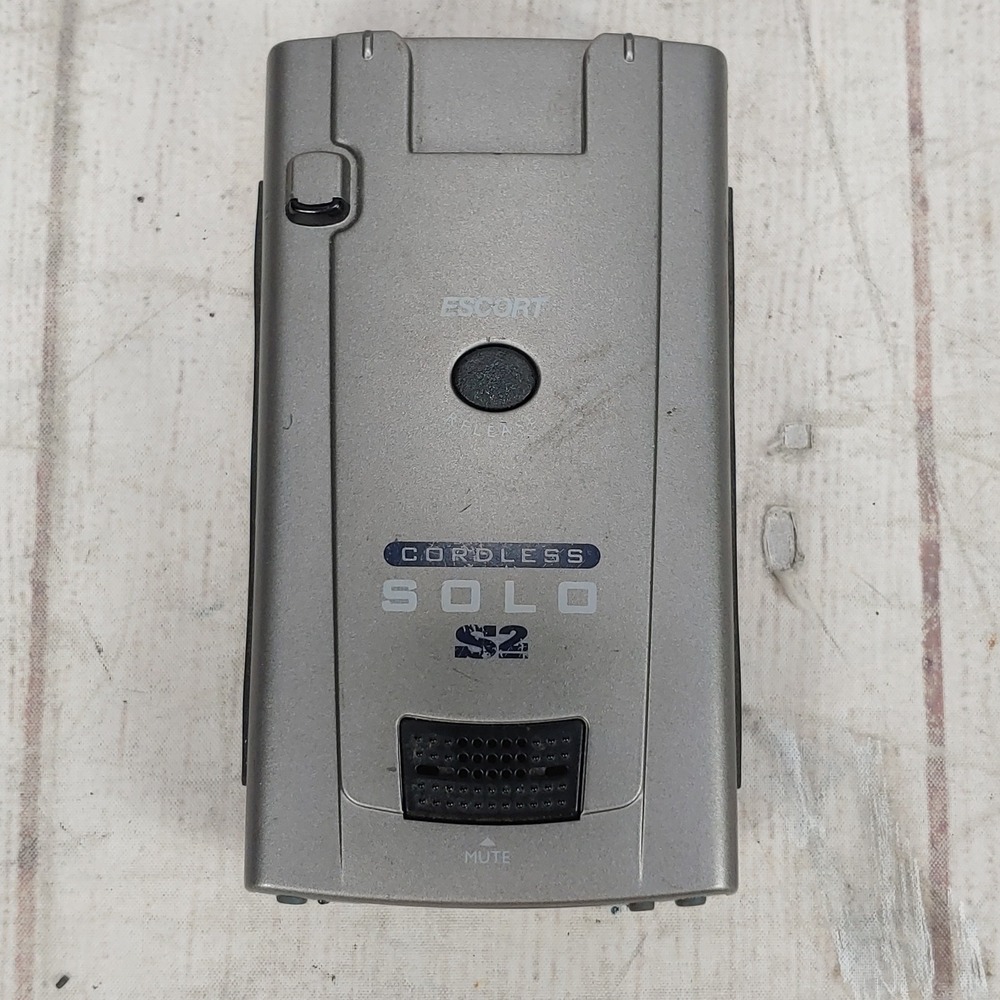 PARTS ONLY - Escort Solo S2 Cordless Radar & Laser Detection - Silver Unit Only